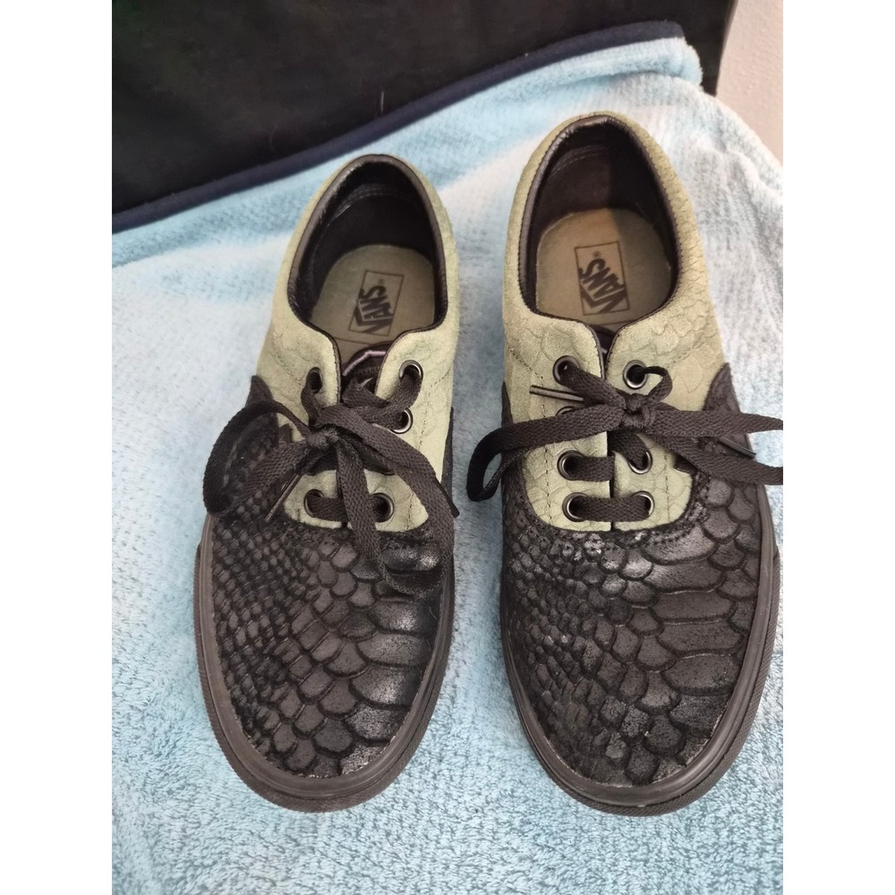 Vans x Harry Potter Slytherin Era Sneakers Black Green Snakeskin W 7 M 5.5